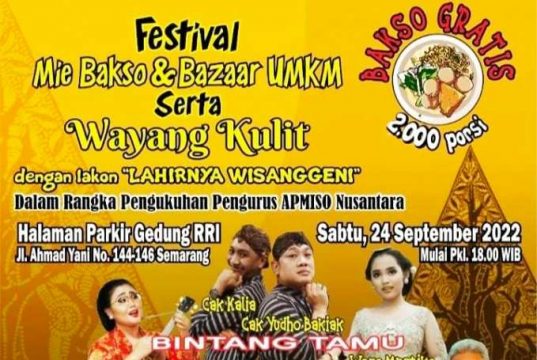 Pedagang Mie dan Bakso Sediakan 2000 Porsi Bakso Gratis Untuk Masyarakat Kota Semarang