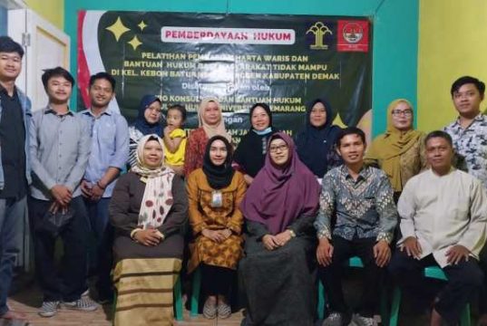 BKBH FH USM Bekerja Sama Kanwilkumham Jateng Malakukan Pemberdayaan Hukum