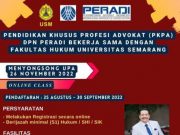 FH USM dan Peradi Gelar Pendidikan Khusus Profesi Advokat