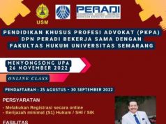FH USM dan Peradi Gelar Pendidikan Khusus Profesi Advokat