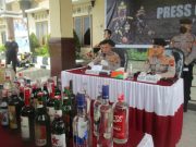 Polres Klaten Sita Ratusan Botol Miras Berbagai Merk, 13 Penjual Kena Tipiring