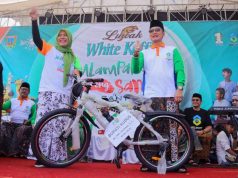 25 Ribu Santri Kudus Meriahkan Acara ‘Mlampah Bareng Santri’