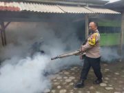 Musim Hujan, Petugas Gabungan di Sambong Gencarkan Fogging di Desa Binaan