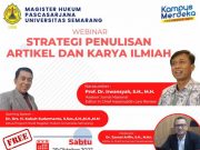 Prodi Magister Hukum USM Akan Gelar Pelatihan Penulisan Artikel dan Karya Ilmiah