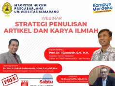Prodi Magister Hukum USM Akan Gelar Pelatihan Penulisan Artikel dan Karya Ilmiah