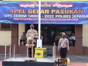 Polres Jepara Laksanakan Apel Gelar Pasukan Operasi Zebra Candi 2022