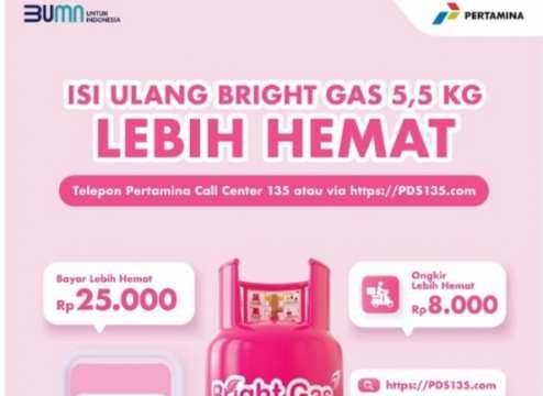 Hanya di Jawa dan Bali, Isi Ulang Bright Gas 5,5 Kg Bisa Hemat Puluhan Ribu Rupiah