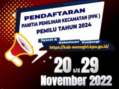 KPU Wonogiri Rekrut 1.007 Orang untuk PPK dan PPS, Ini Persyaratannya