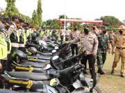 Apel Gelar Pasukan Pengamanan Pilkades Serentak di Alun-alun Wonogiri