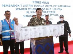 Jelang KTT G20, Menko Luhut Resmikan PLTS Terapung Milik PLN di Nusa Dua Bali