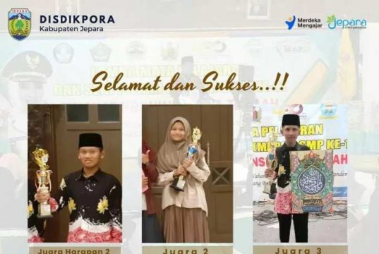 Mapsi Jateng, Jepara Raih 3 Piala Persembahan 2 SMP Swasta