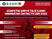 Fakultas Hukum USM Gelar Kompetisi Karya Tulis Ilmiah Mahasiswa