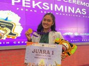 Wakil Jateng Renata Listya Raih Juara 1 Tangkai Seriosa Putri Peksiminas XVI 2022.