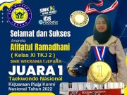 Membanggakan, Siswi SMK Wikrama 1 Jepara Raih Juara I Taekwondo Tingkat Nasional