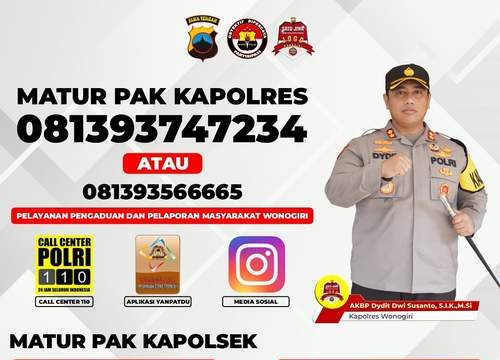 Nomor Telepon Kapolres dan Kapolsek di Wonogiri Disebar, Begini Respon Masyarakat
