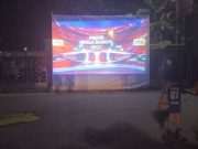 Nobar Piala Dunia di RT 04 Kawedusan Gayeng, Dua Kubu Kompak Lesehan