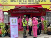 Berkunjung ke Pos Nataru, Ini yang Dilakukan Bhayangkari Wonogiri