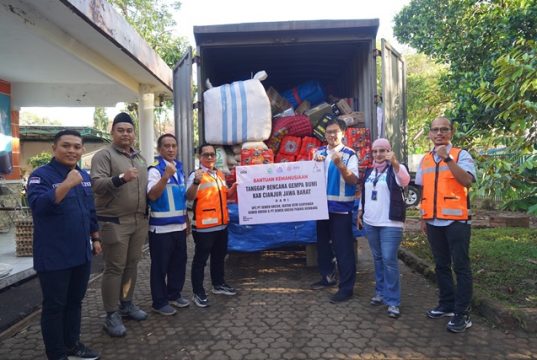 Semen Gresik Berikan Bantuan Kemanusiaan Logistik hingga Trauma Healing Senilai Rp 111 Juta untuk Korban Gempa Cianjur
