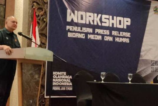 Plt Ketua KONI Jateng Keluhkan Minat Wakil Cabor Ikuti Workshop Penulisan Press Release