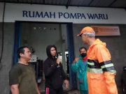 Rumah Pompa Waru Terpaksa Dimatikan Akibat Ketinggian Air Melebihi Posisi Mesin