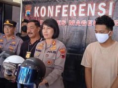 Dua Pencuri Spesialis Helm Asal Semarang Ditangkap Polres Magelang Kota Pencuri helm
