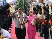 Kapolres Kudus Baru Disambut dengan Farewell Parade