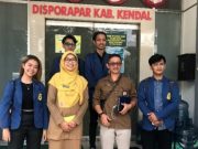 Mahasiswa Pariwisata USM KKL di Disporapar Kendal