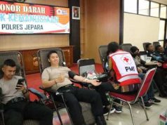 Polres Jepara Gelar Donor Darah, Kapolres Turut sebagai Pendonor