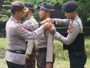 25 Personel Bintara Polres Tegal Jalani Tradisi Pembaretan