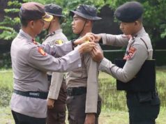 25 Personel Bintara Polres Tegal Jalani Tradisi Pembaretan