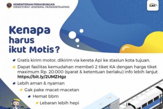 KAI Dukung Program Motor Gratis yang Digelar DJKA Kemenhub