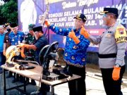 Di Wonogiri, 326 Knalpot Brong dan Miras Ratusan Botol Dimusnahkan