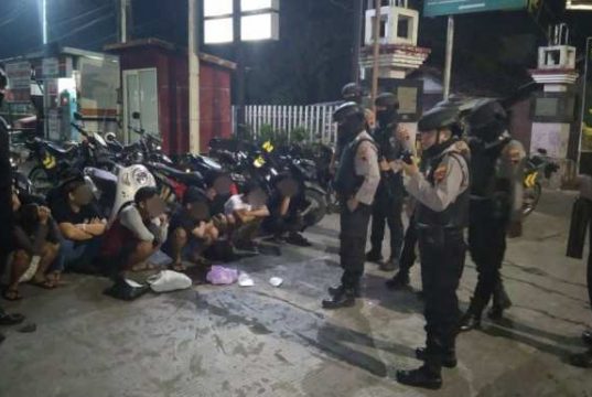 Polres Kudus Tangkap 11 ABG Perang Air saat Sahur