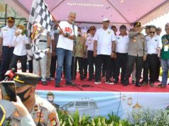 Ganjar Berangkatkan Ribuan Peserta Mudik Gratis ke Jawa Tengah – Bank Jateng Sediakan 65 Armada Bus dan Empat Gerbong Kereta Api