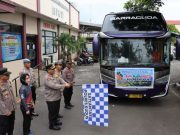 Polres Kudus Berangkatkan 76 Warga untuk Balik Mudik Gratis