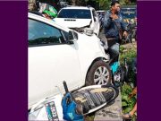 Sebuah Mobil Tabrak Tiga Sepeda Motor di Tanjakan Tanah Putih Semarang