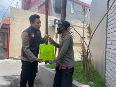 Tim Konselor Polresta Surakarta Bagikan Sembako Kepada Supeltas