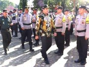 Bupati, Dandim dan Kapolres Wonogiri Memimpin Apel Gelar Polisi RW