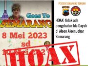 Polsek Semarang Tengah Buat Pengumuman Tak Ada Pengobatan Ida Dayak di Alun-Alun Johar