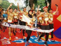 Tempuh Jarak 5,6 Km Selama 40 Menit, Ganjar dan Siti Atikoh Finish Bareng