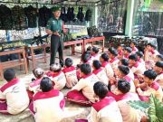 Puluhan SD-IT Melakukan Outing Class ke Koramil-22 Slogohimo Wonogiri