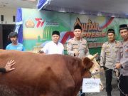 Wakapolres Wonogiri Serahkan Hewan Kurban 4 Ekor Sapi dan 21 Kambing