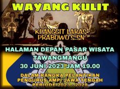 Nanti Malam, Pagelaran Wayang Kulit di Pasar Wisata Tawangmangu Karanganyar