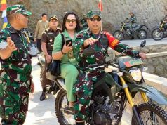 Dandim 0728 Wonogiri Bersepeda Motor Melintasi Ruas Jalan Tembus Hasil TMMD