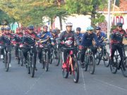 Sambut Hari Bhayangkara, Dandim dan Bupati Wonogiri Ikut Gowes Bersama