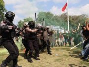 Jelang Pengamanan Pilkades, Polres, Kodim dan Pemkab Klaten Gelar Simulasi Kontijensi Sispam Rusuh Massa