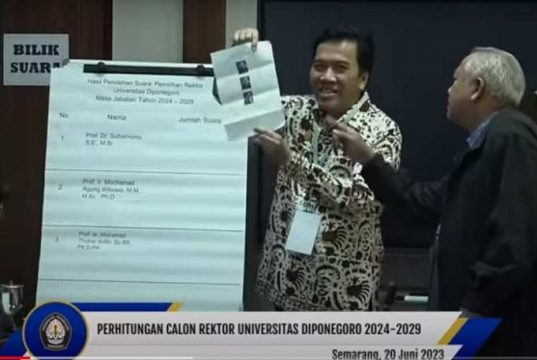 Prof Dr Suharnomo SE MSi Jabat Rektor Undip 2024-2029
