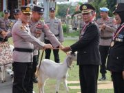 43 Personel Polres Kebumen Naik Pangkat di Hari Bhayangkara, 9 Purna Tugas