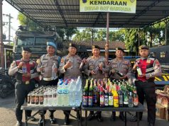 Ratusan Botol Miras Disita di Tahunan, Kapolres Jepara Buka Nomor Aduan