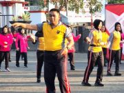 Senam Bersama Meriahkan HUT Polwan di Wonogiri